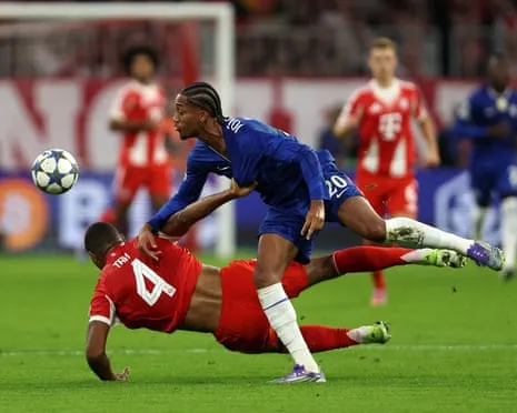 The Blues' boss fumes after Bayern Munich center-back Jonathan Tah avoids red card during UCL loss